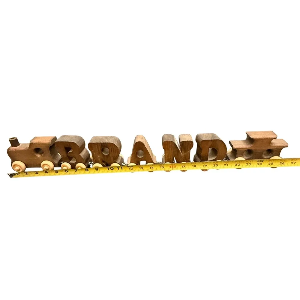Vintage Handcrafted Wooden Name Train BRANDPersonalized Nursery Decor‎ 26 Inch